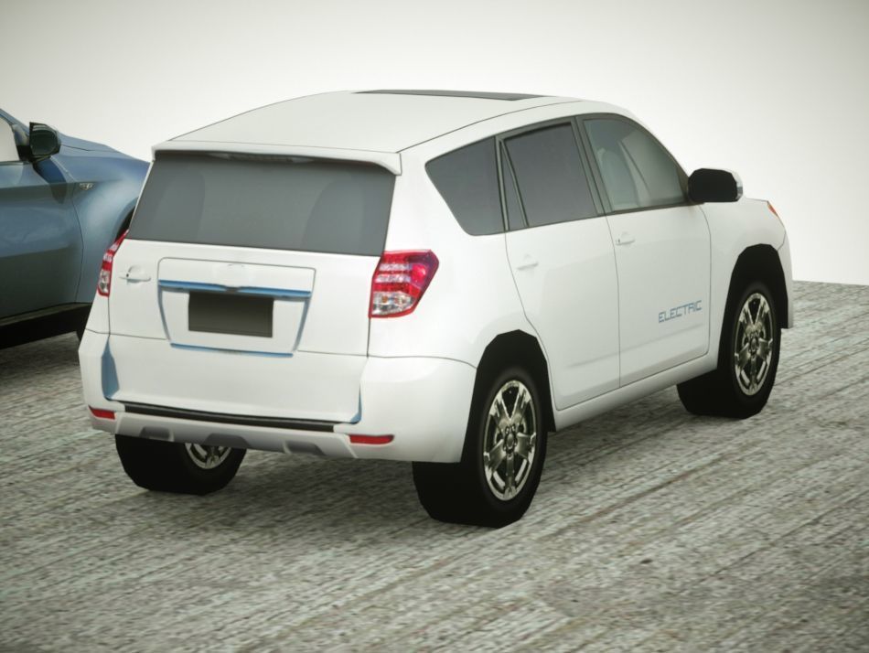 6 Low Poly hybrid SUVs Low-poly 3D model_12