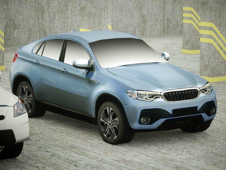 6 Low Poly hybrid SUVs Low-poly 3D model_5