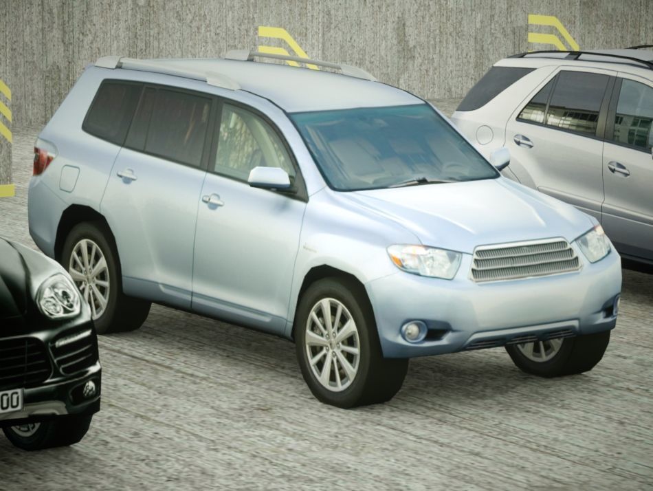 6 Low Poly hybrid SUVs Low-poly 3D model_3