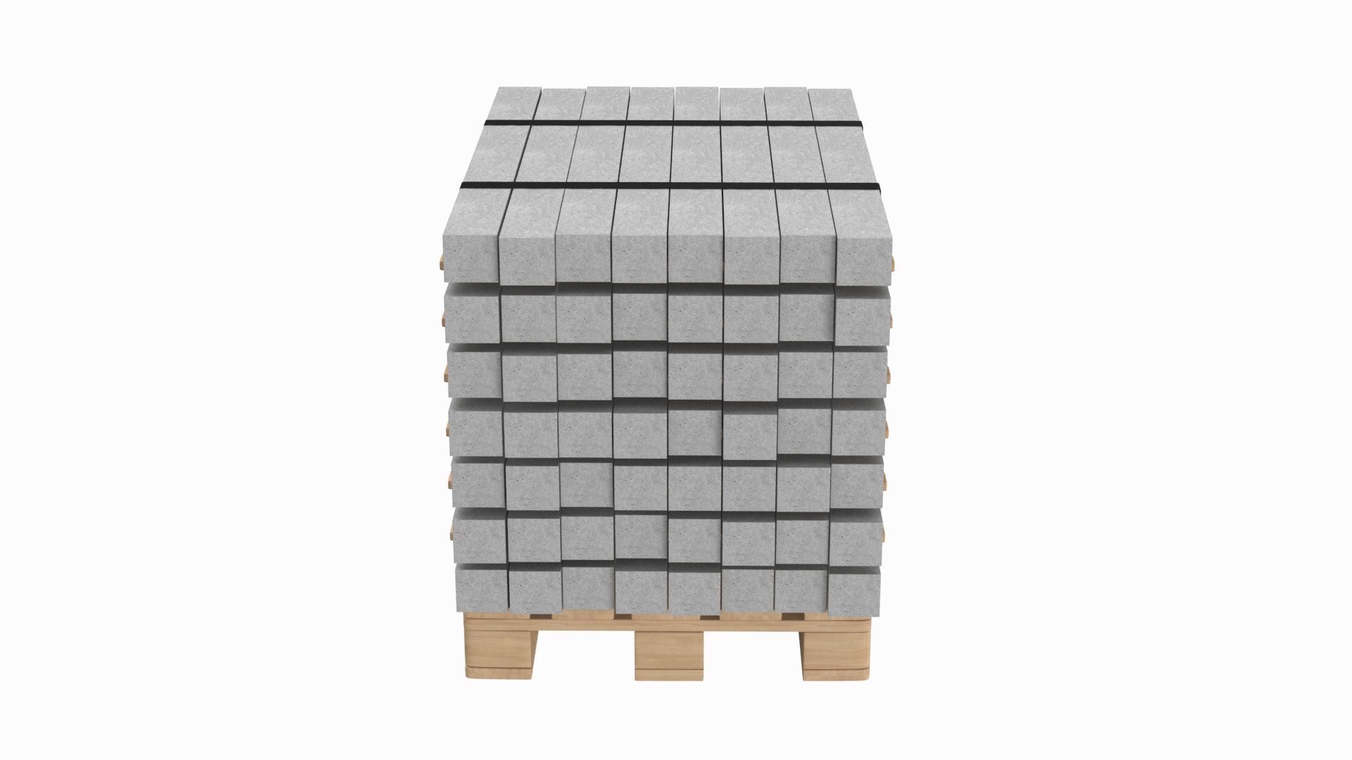 Concrete Slabs On Wood Pallet 3D model_2