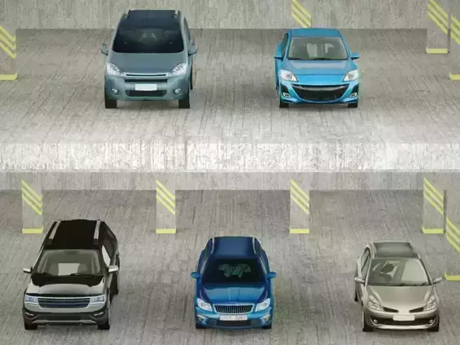 5 Low Poly touring cars Low-poly 3D model