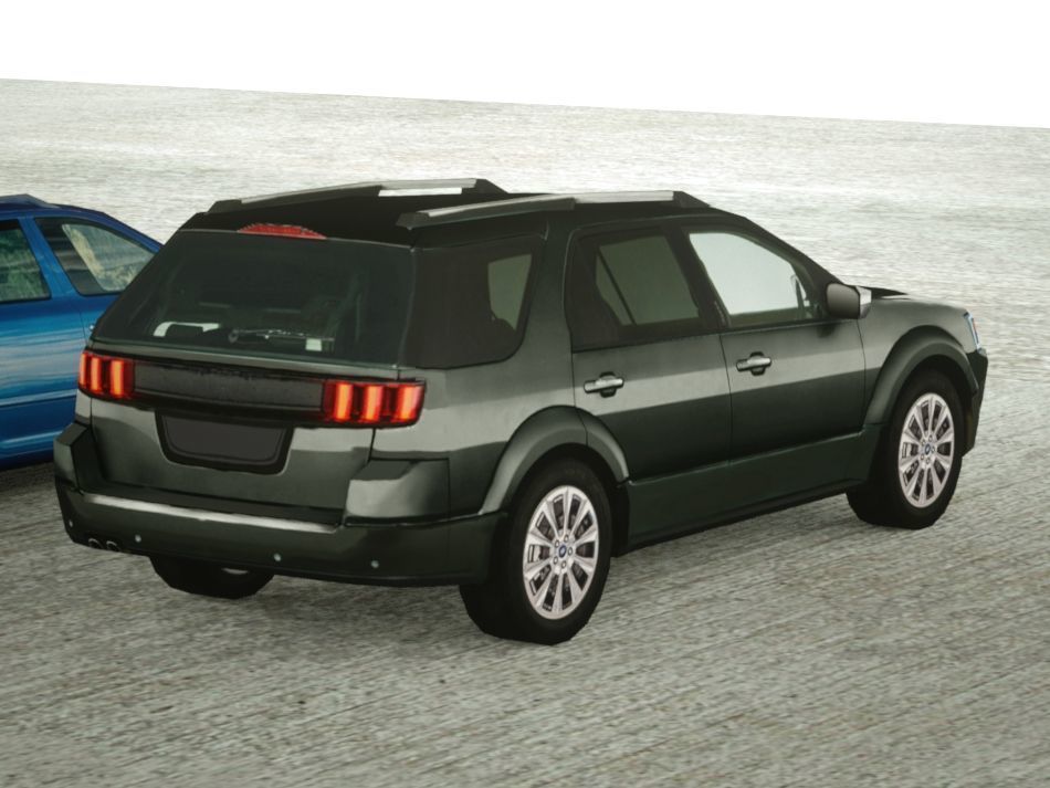 5 Low Poly touring cars Low-poly 3D model_9