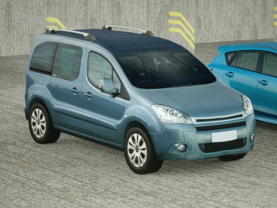 5 Low Poly touring cars Low-poly 3D model_2