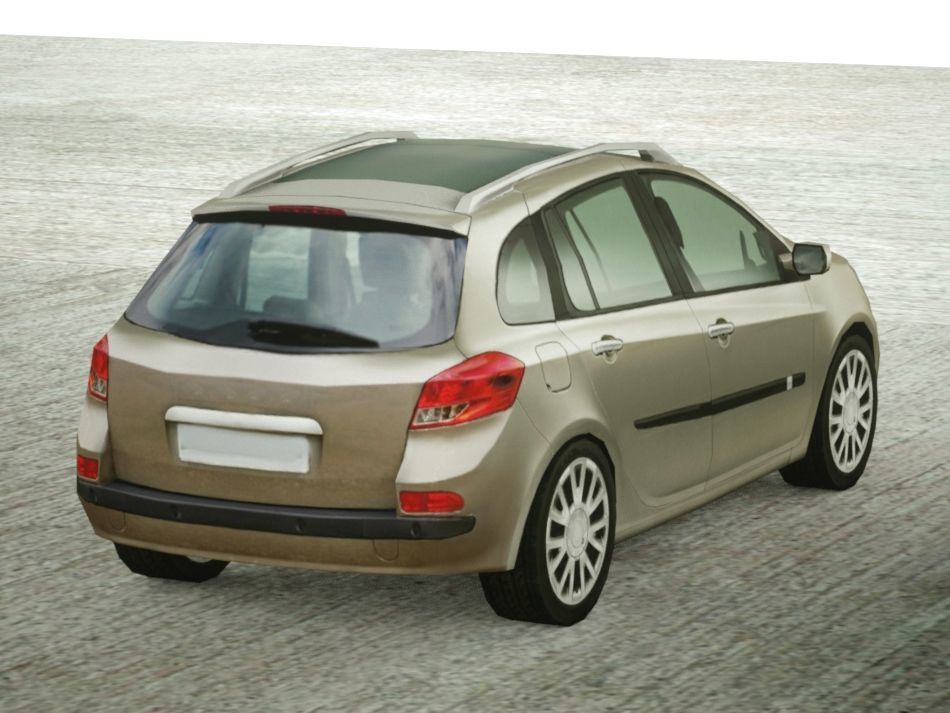 5 Low Poly touring cars Low-poly 3D model_11