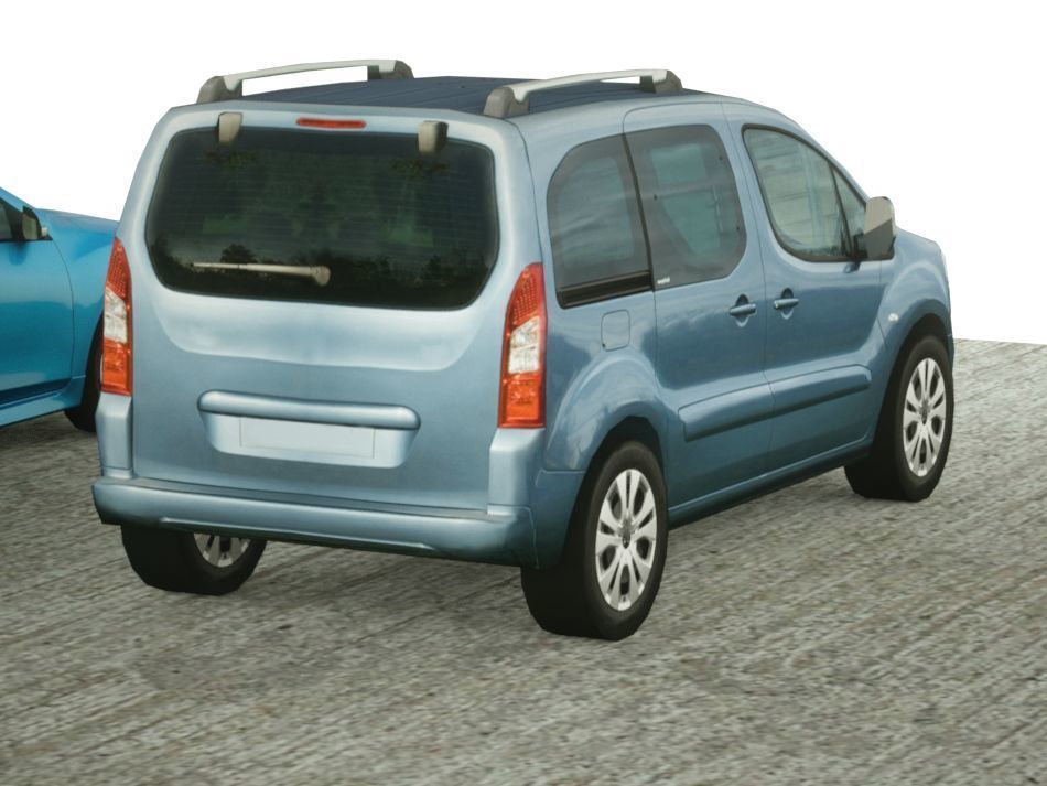 5 Low Poly touring cars Low-poly 3D model_13