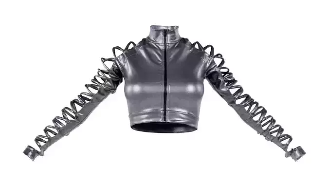 Cross Sleeves Metallic Top Low-poly 3D model