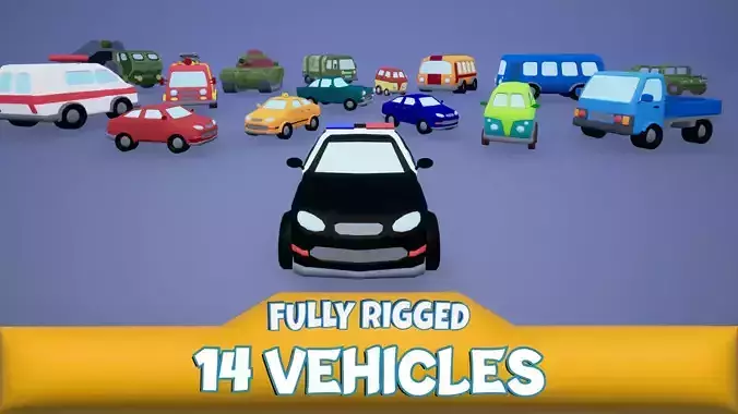 Toon Vehicles Pack 3D model Toon Vehicles Pack 3D model