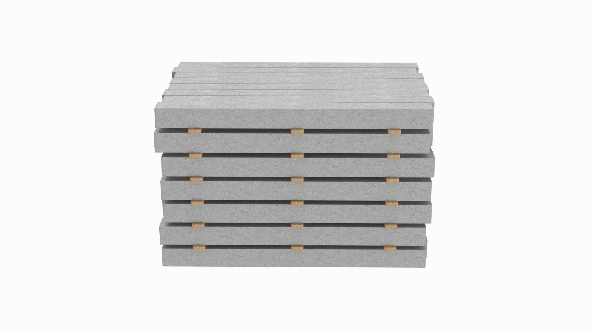 Stack Of Concrete Slabs 3D model_3