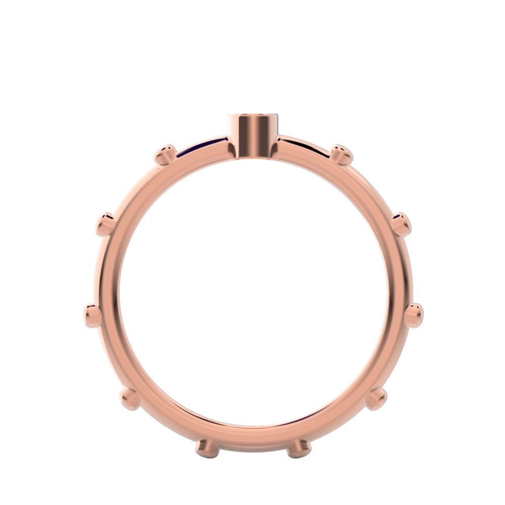 Cross in oval Ring 3D print model_4