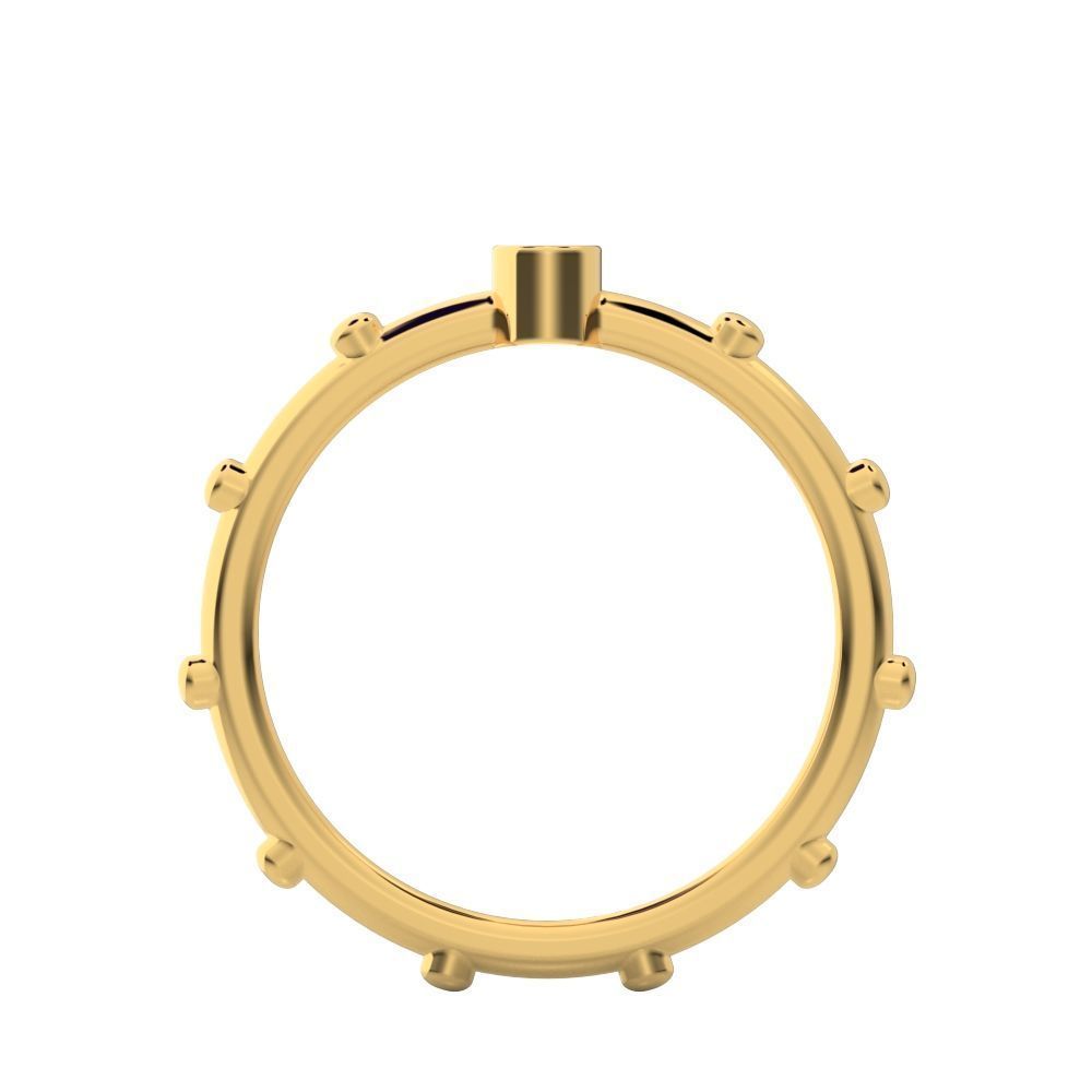 Cross in oval Ring 3D print model_12