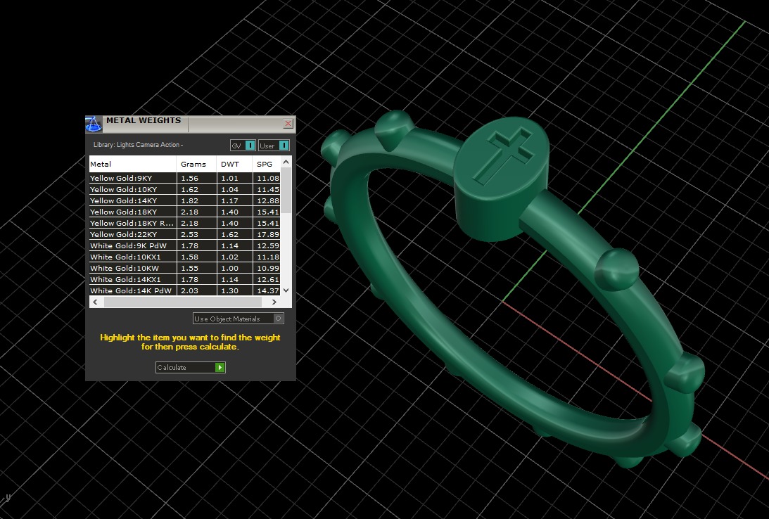 Cross in oval Ring 3D print model_1