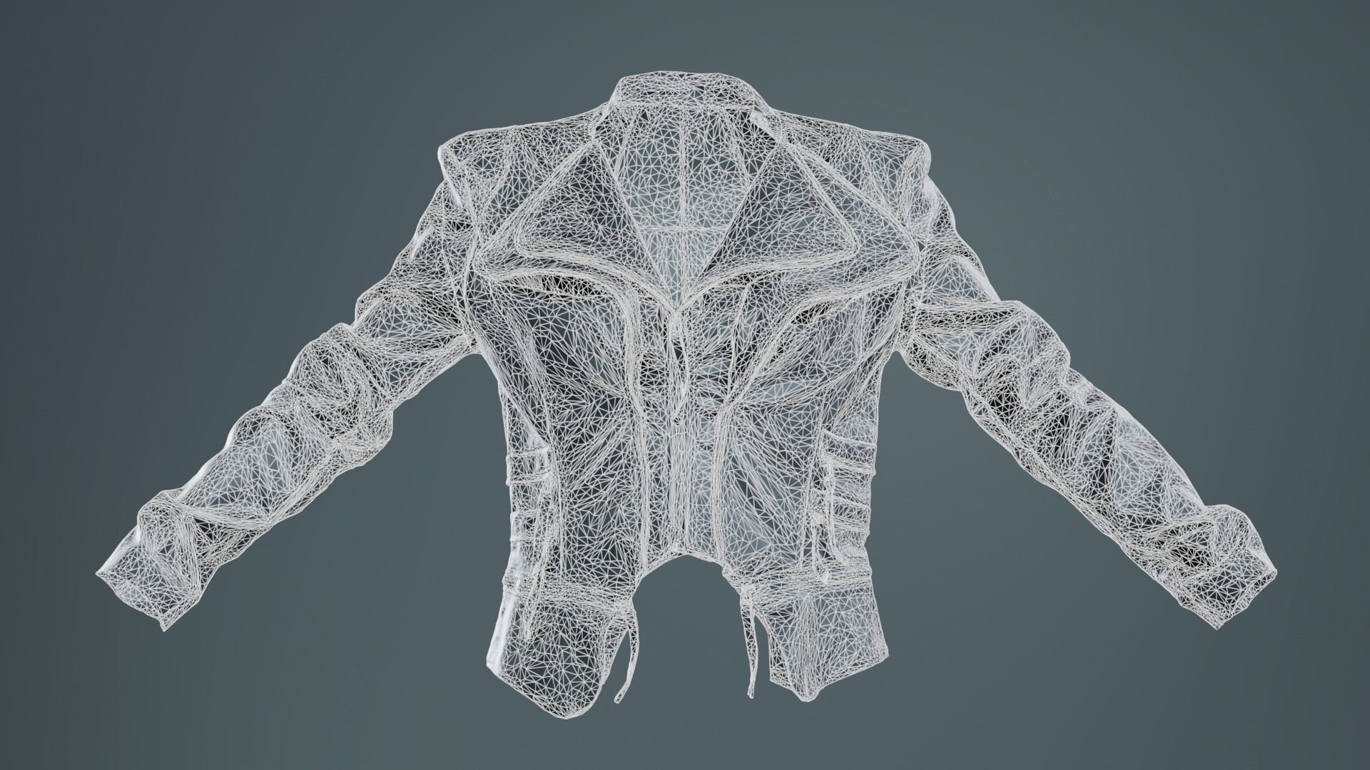 Flappy Leather Jacket Low-poly 3D model_9