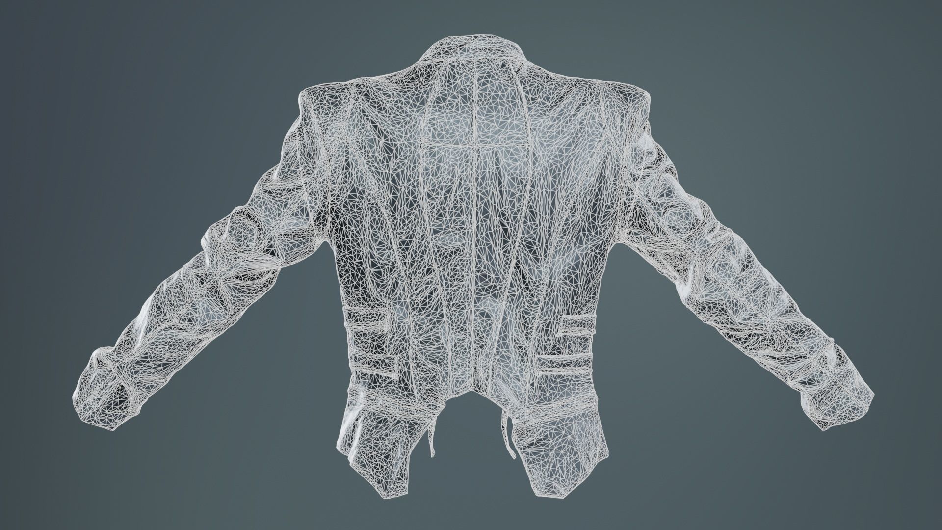 Flappy Leather Jacket Low-poly 3D model_10