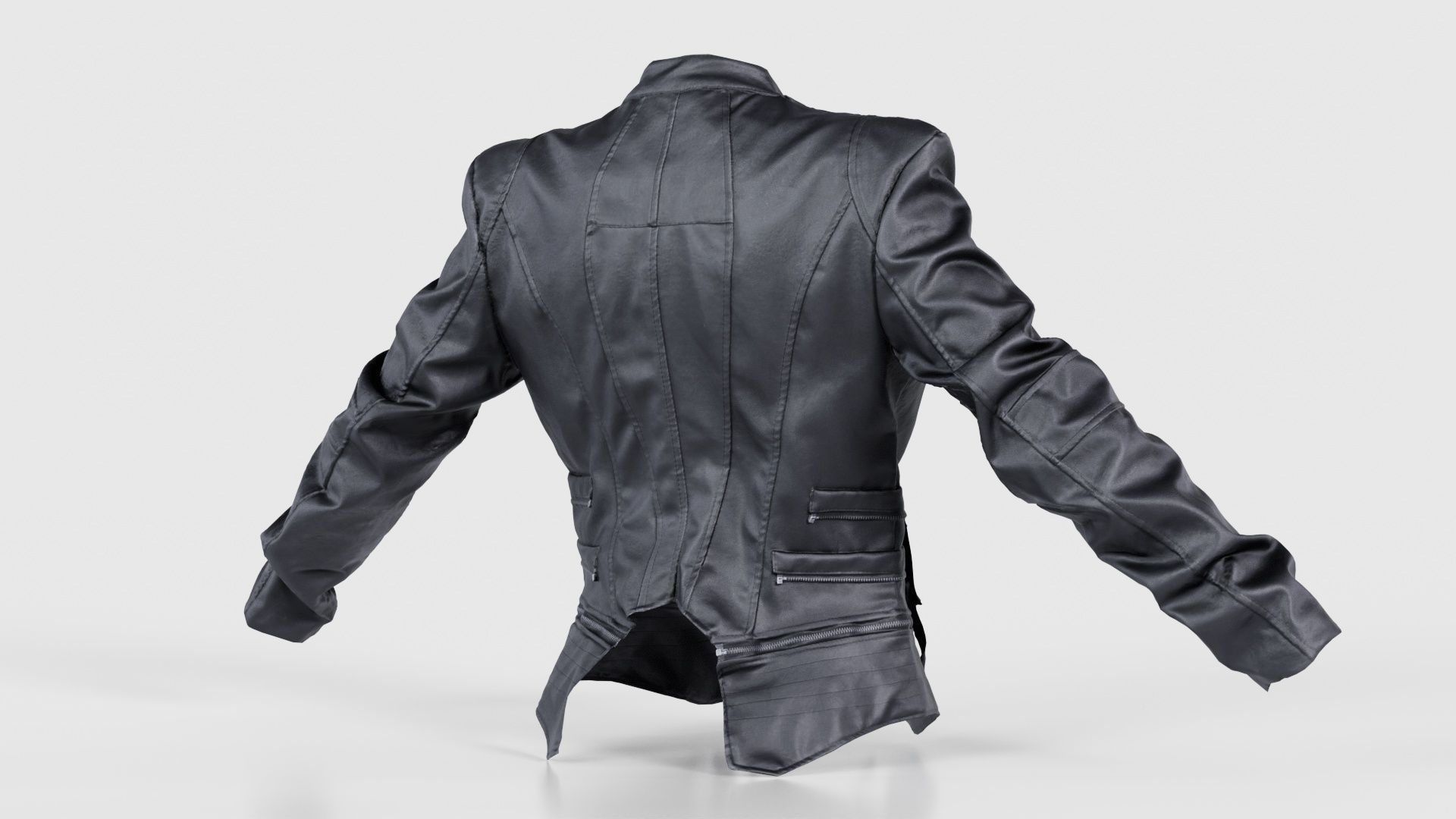 Flappy Leather Jacket Low-poly 3D model_20
