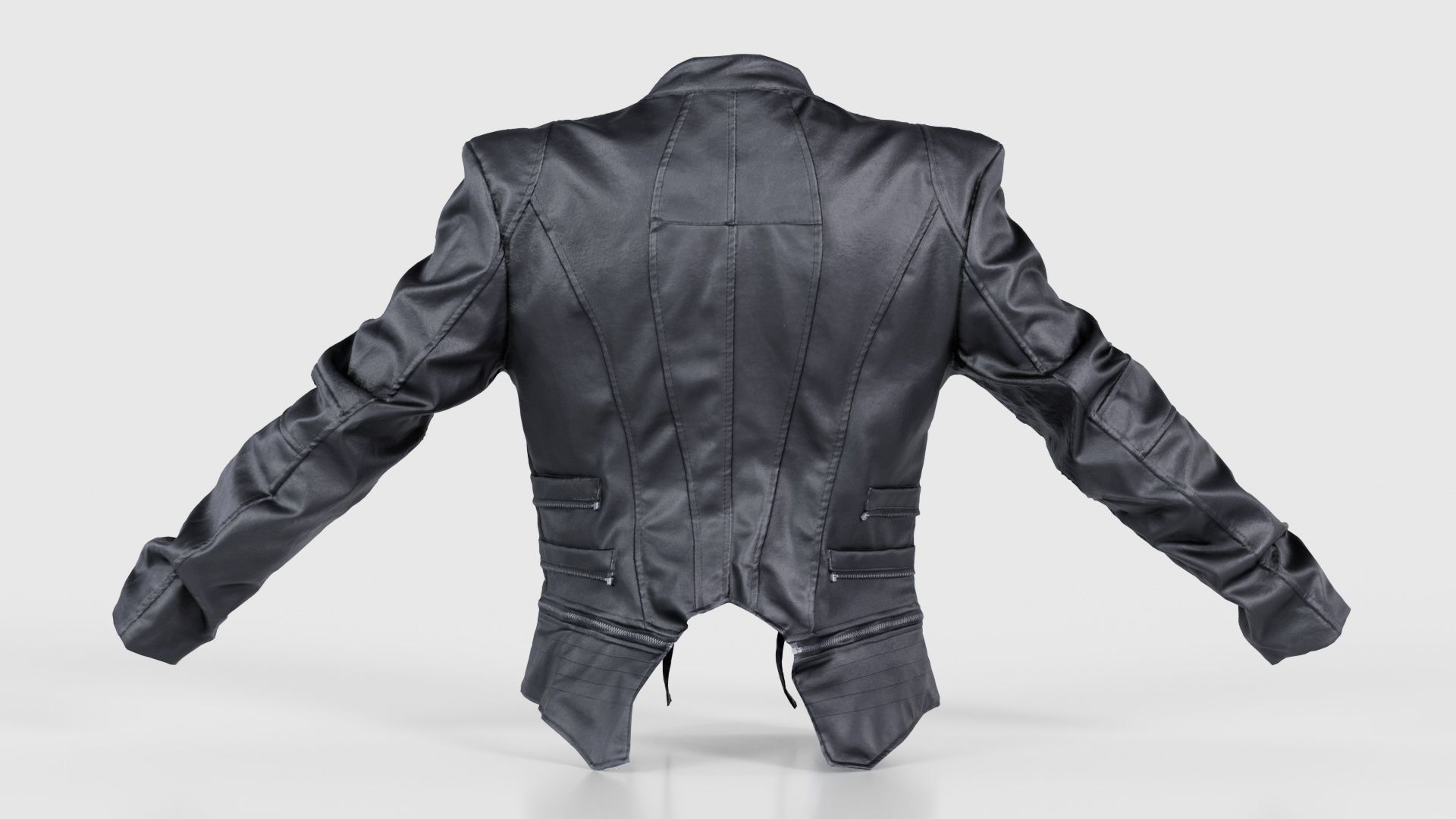 Flappy Leather Jacket Low-poly 3D model_21