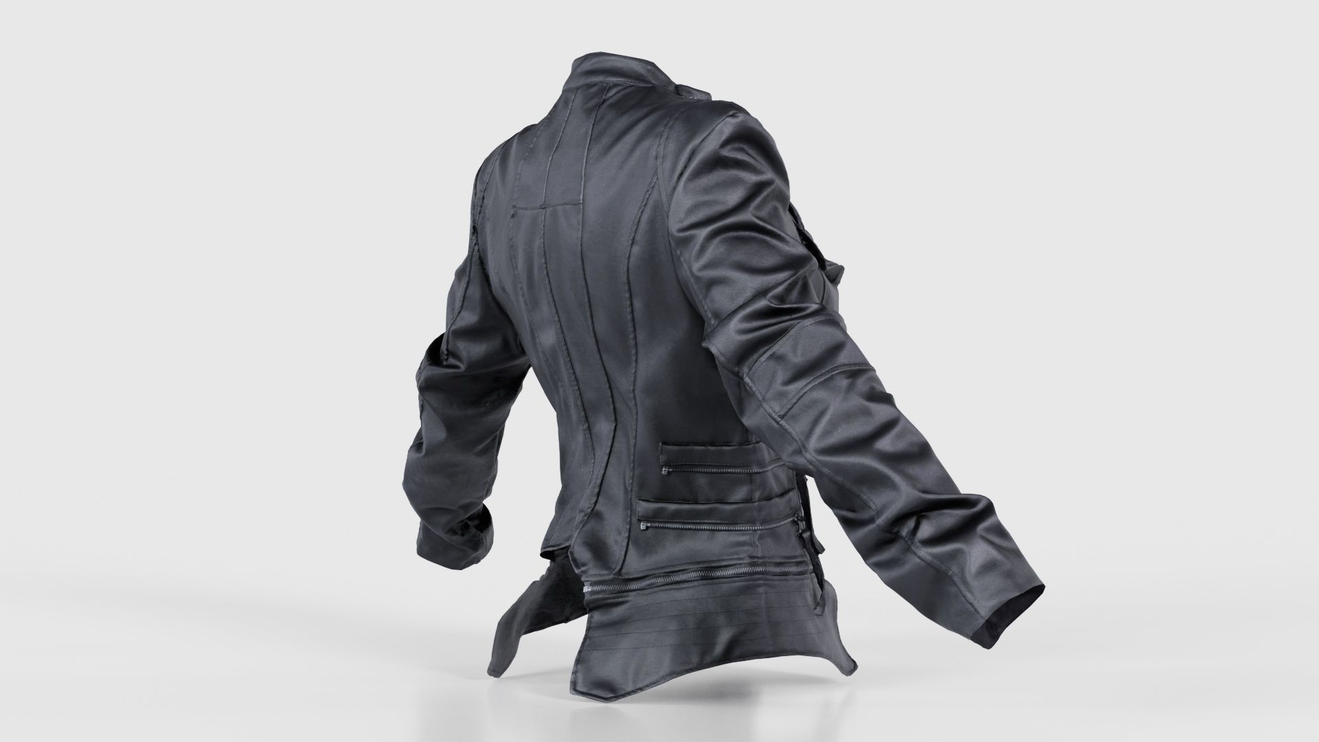 Flappy Leather Jacket Low-poly 3D model_19