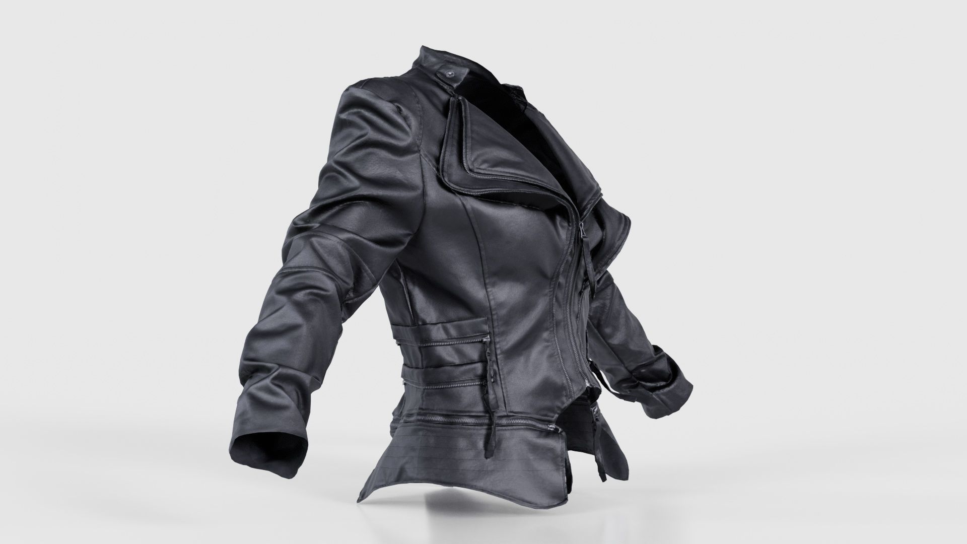 Flappy Leather Jacket Low-poly 3D model_17