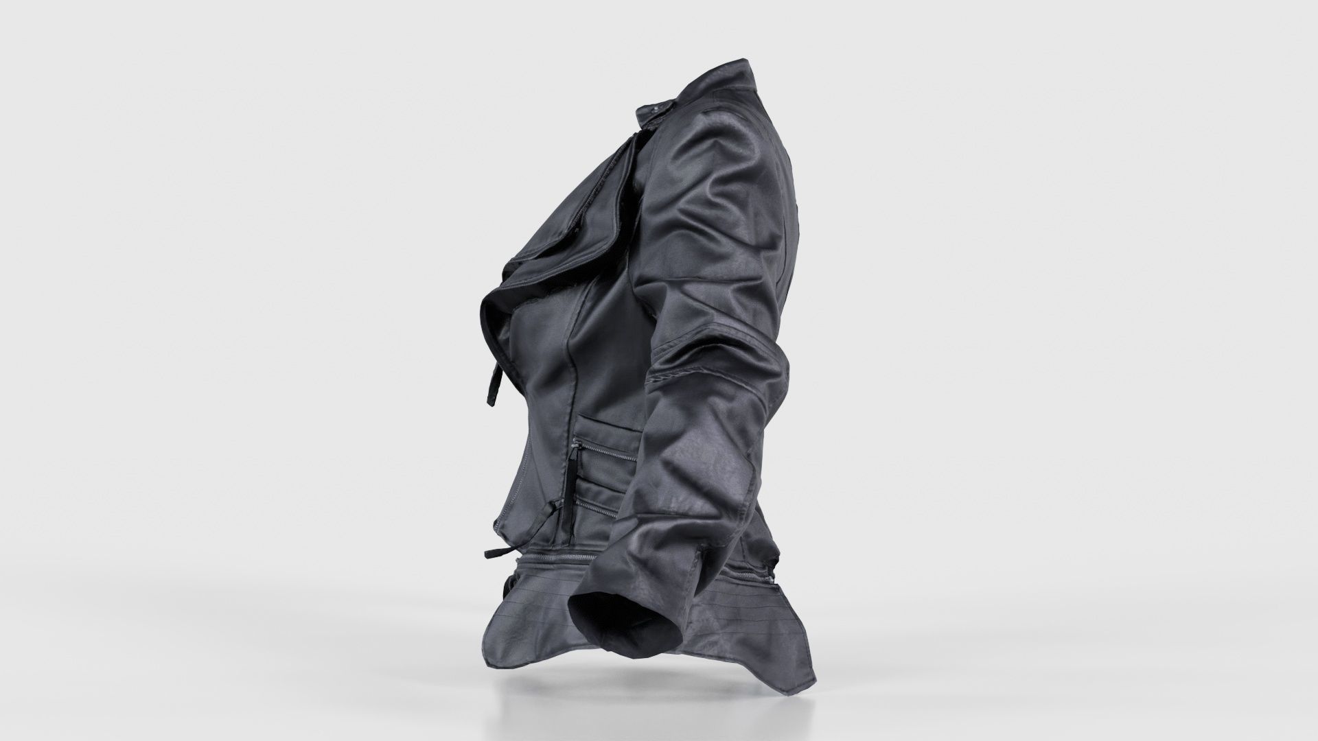 Flappy Leather Jacket Low-poly 3D model_24