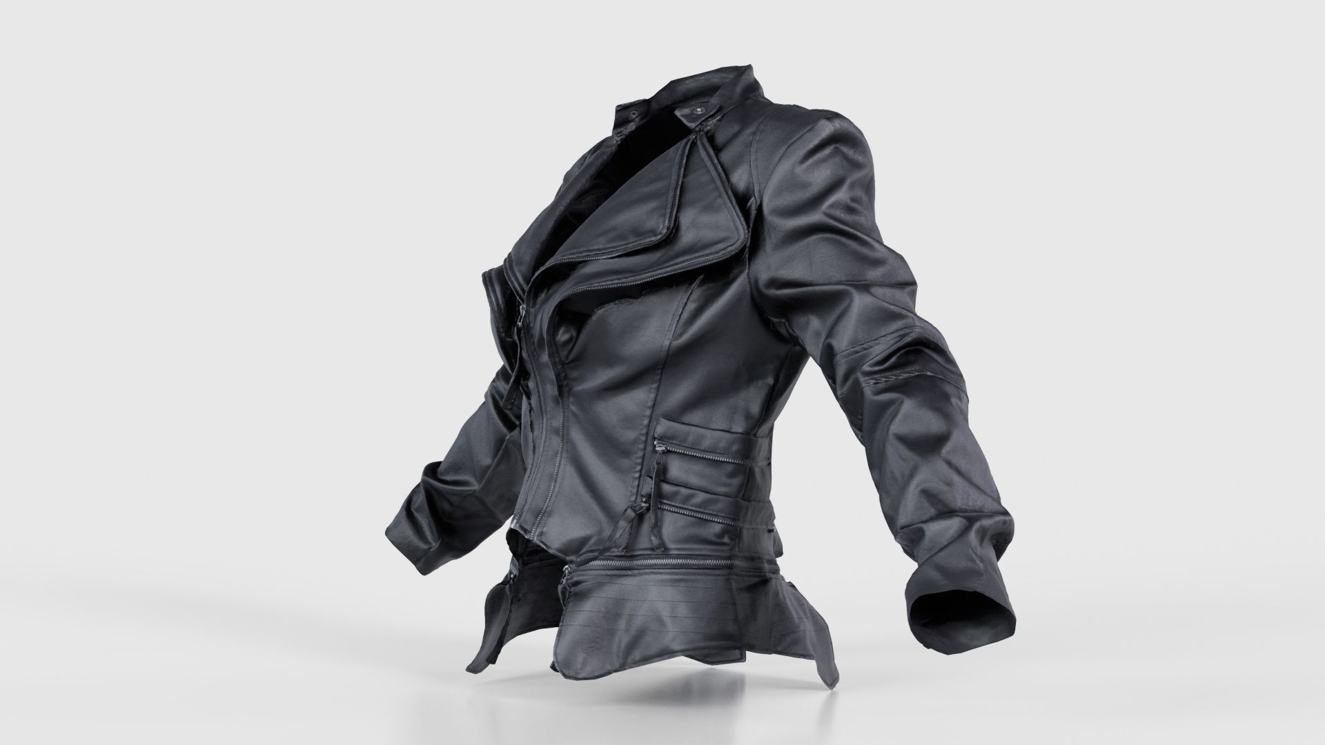 Flappy Leather Jacket Low-poly 3D model_25