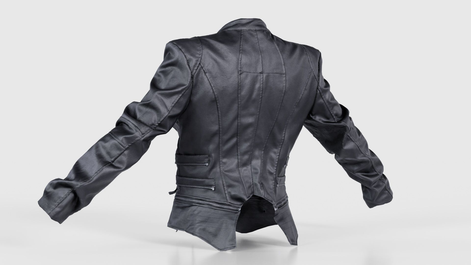 Flappy Leather Jacket Low-poly 3D model_22