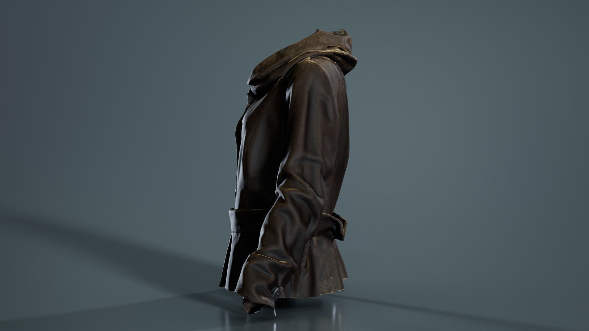 Gold Jacket Belt Low-poly 3D model_2