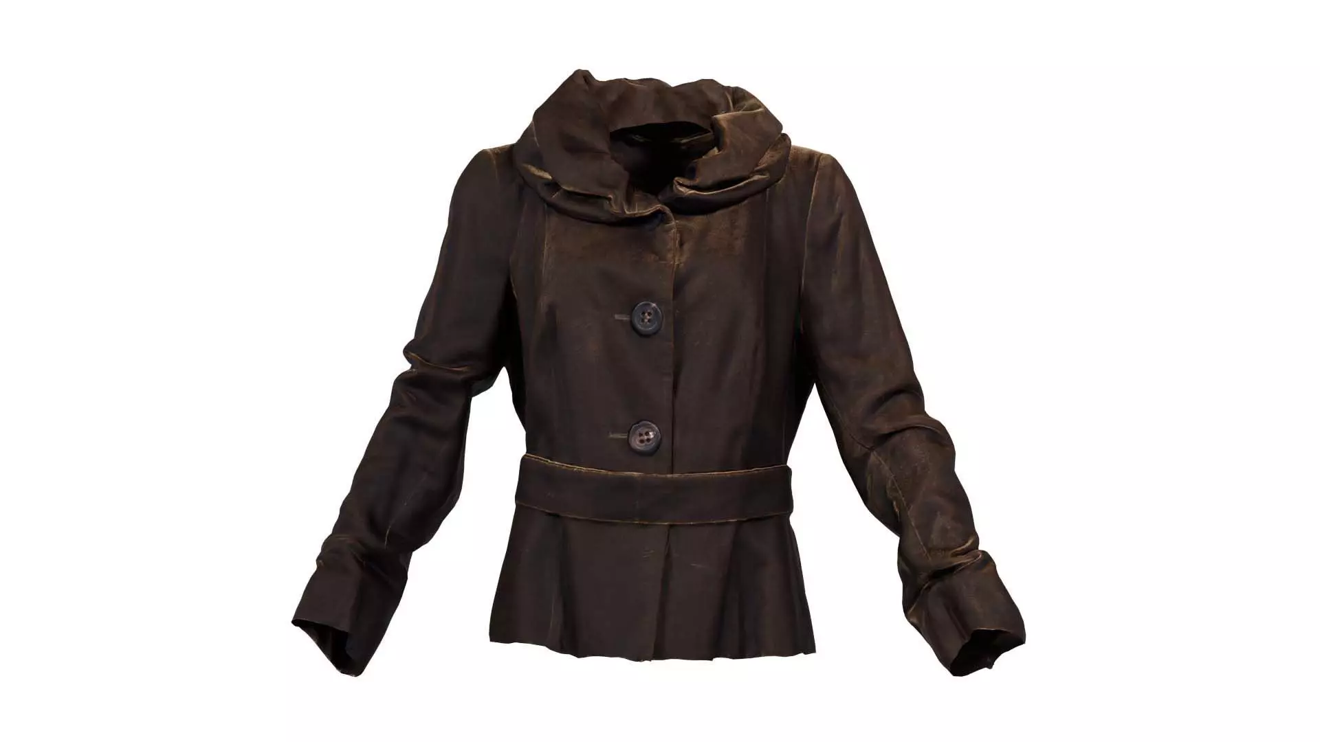 Gold Jacket Belt Low-poly 3D model_0