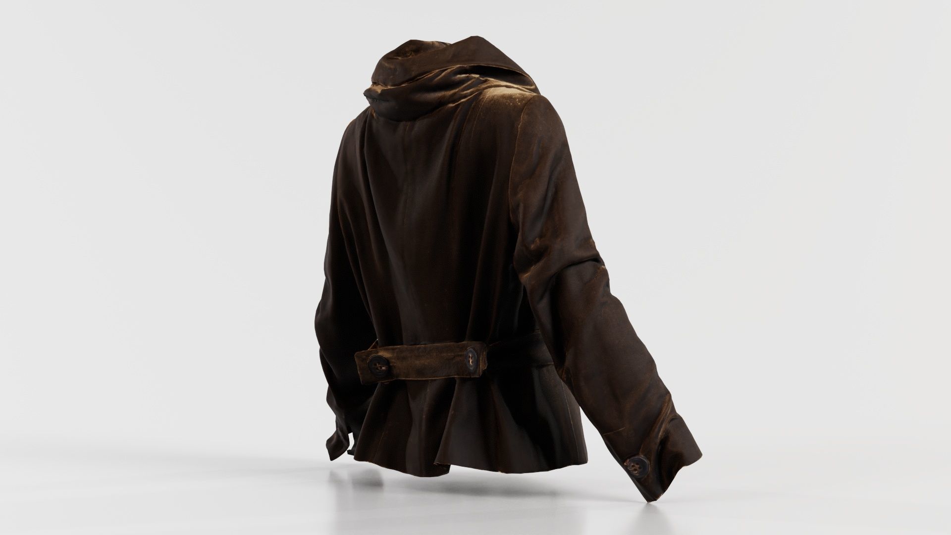 Gold Jacket Belt Low-poly 3D model_4