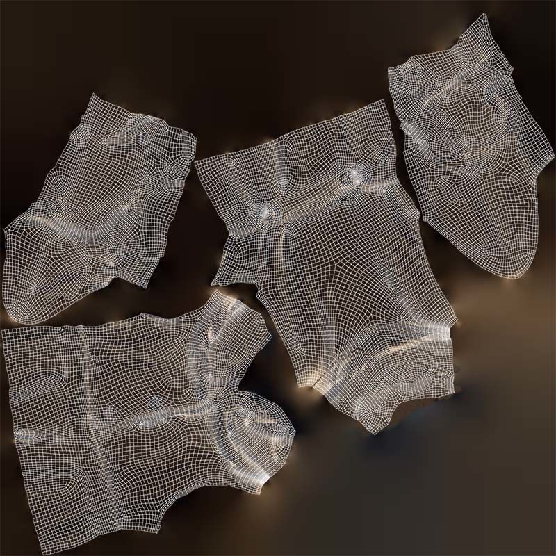 Gold Jacket Belt Low-poly 3D model_14