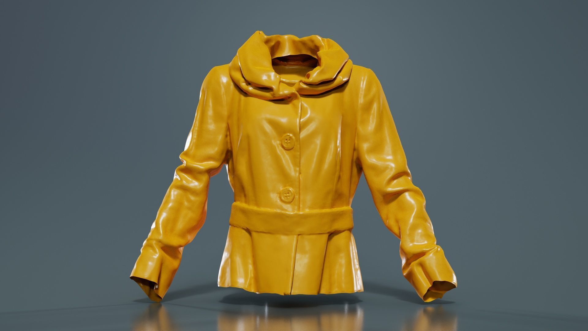 Gold Jacket Belt Low-poly 3D model_12