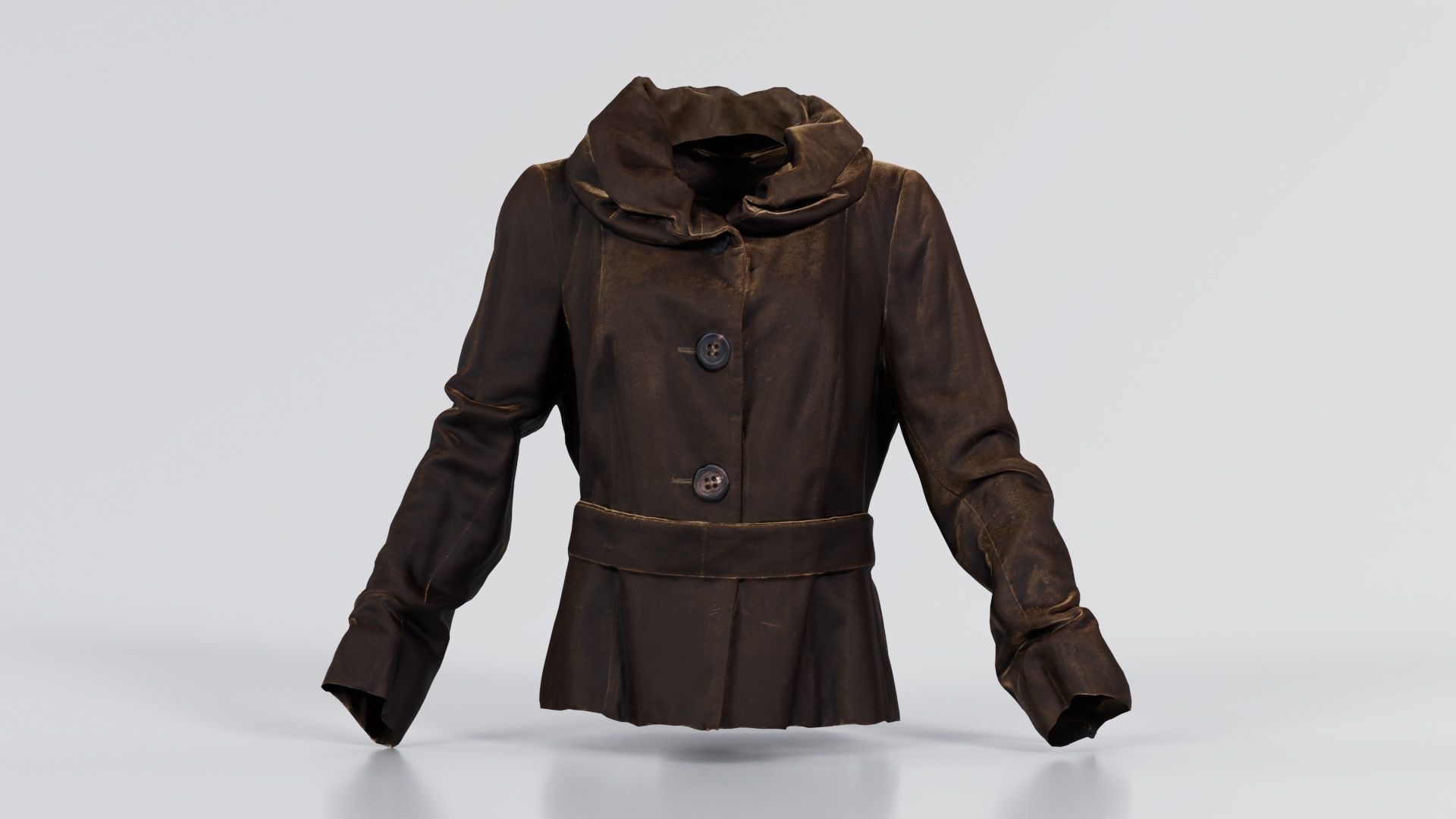 Gold Jacket Belt Low-poly 3D model_1