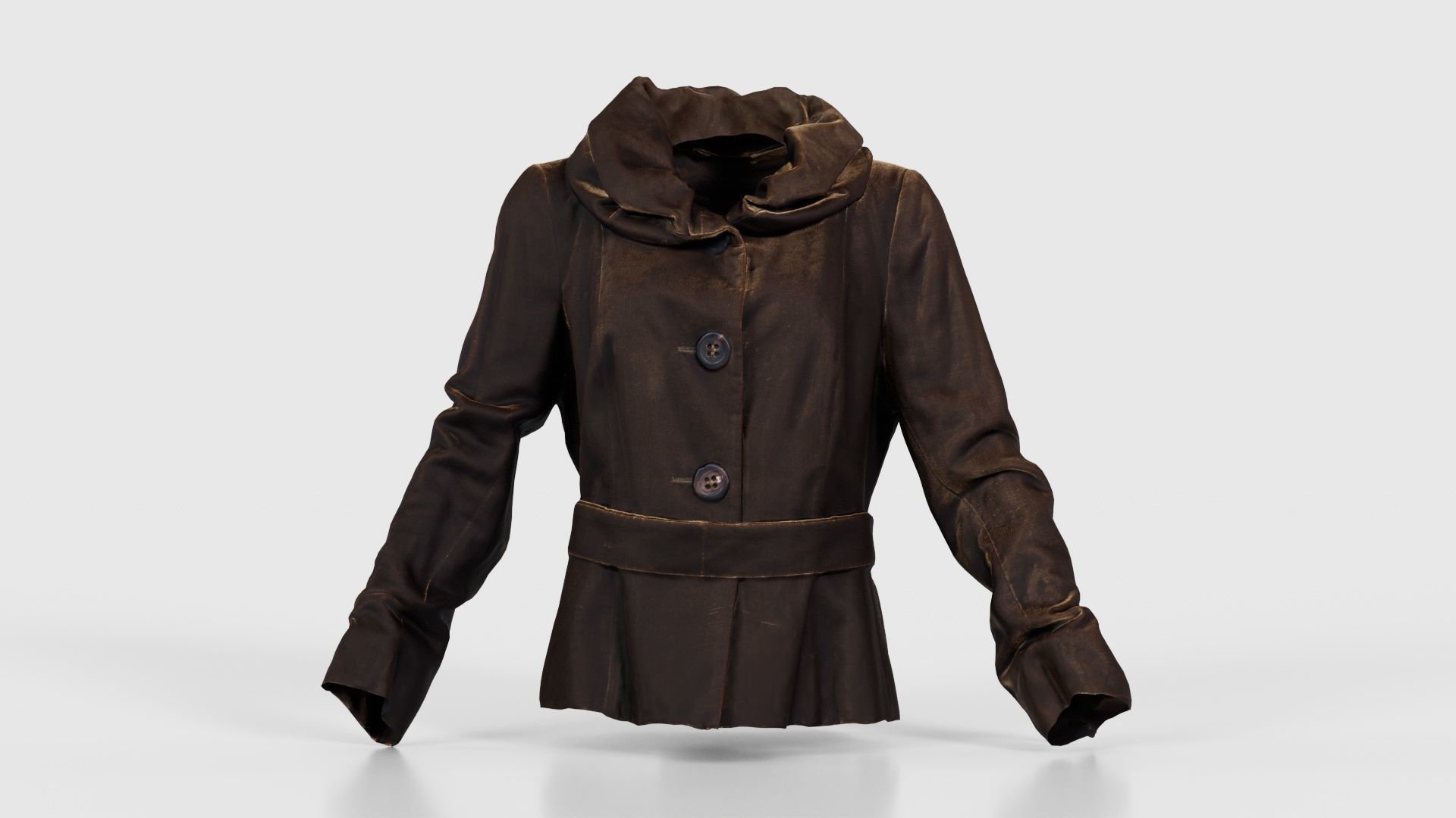 Gold Jacket Belt Low-poly 3D model_15