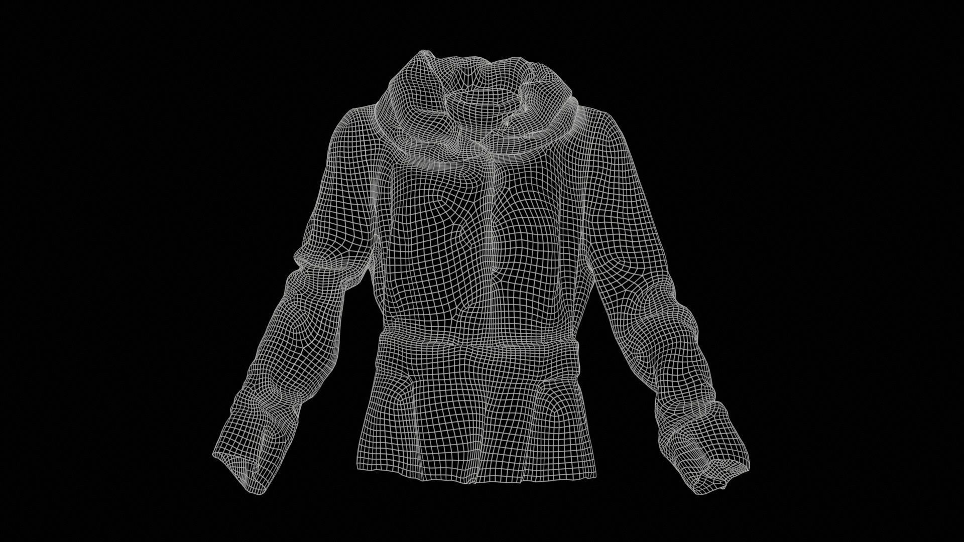 Gold Jacket Belt Low-poly 3D model_11