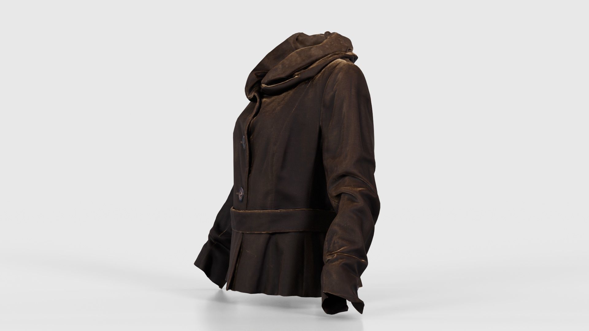 Gold Jacket Belt Low-poly 3D model_25