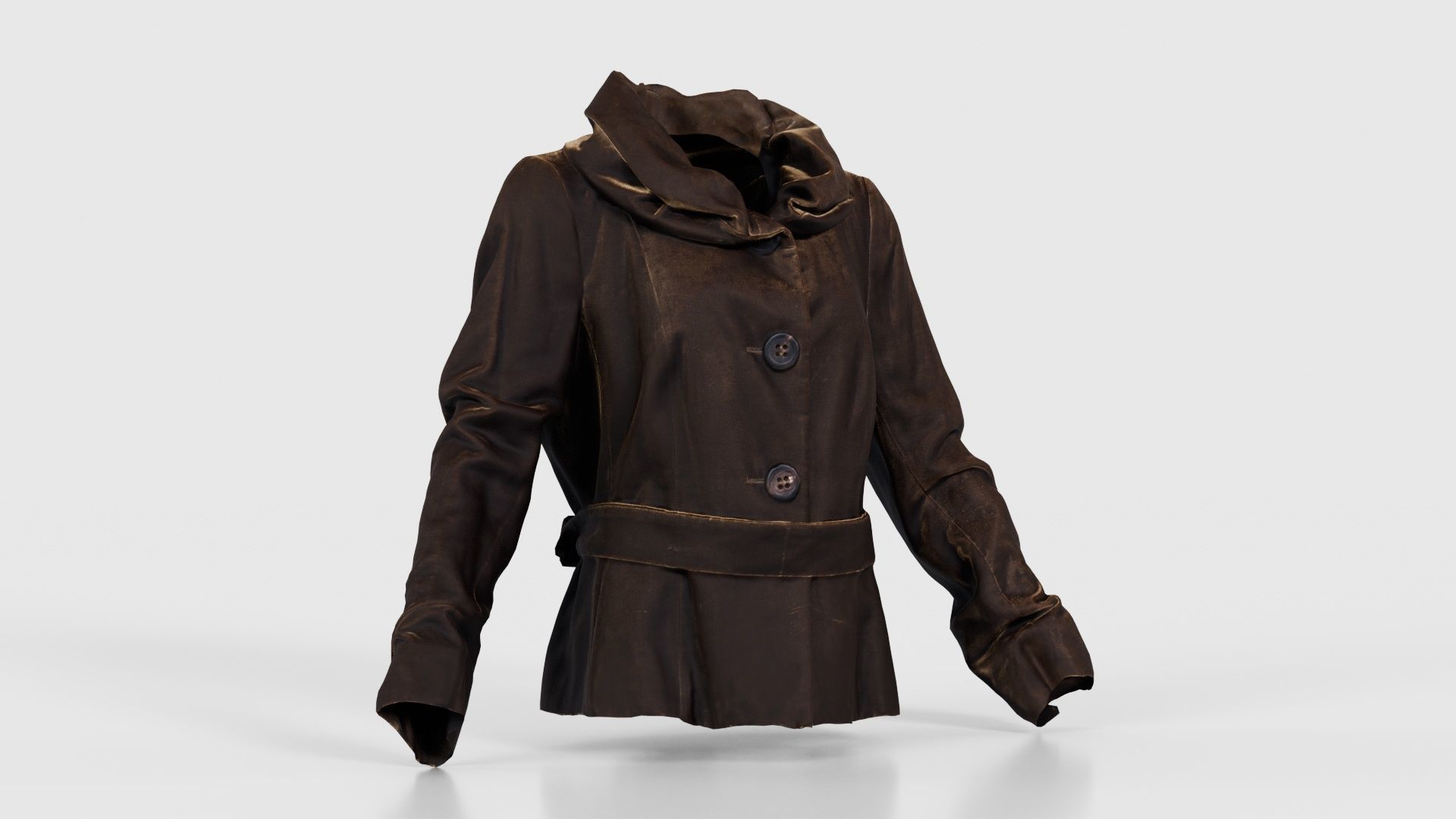 Gold Jacket Belt Low-poly 3D model_16