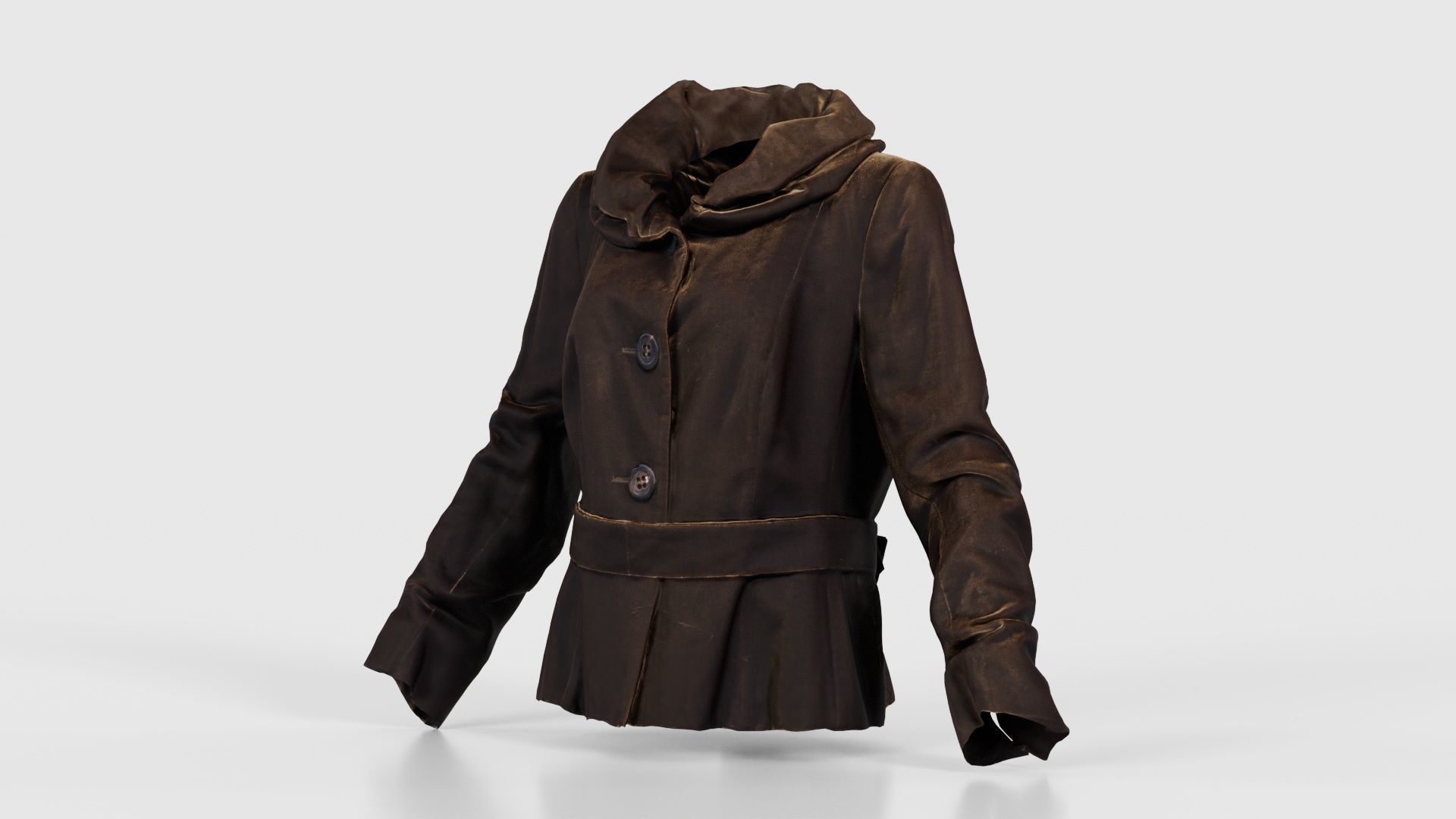 Gold Jacket Belt Low-poly 3D model_26