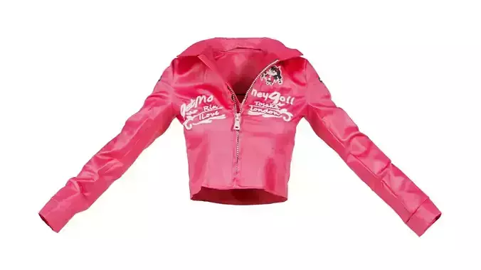 Graphics Leather Jacket