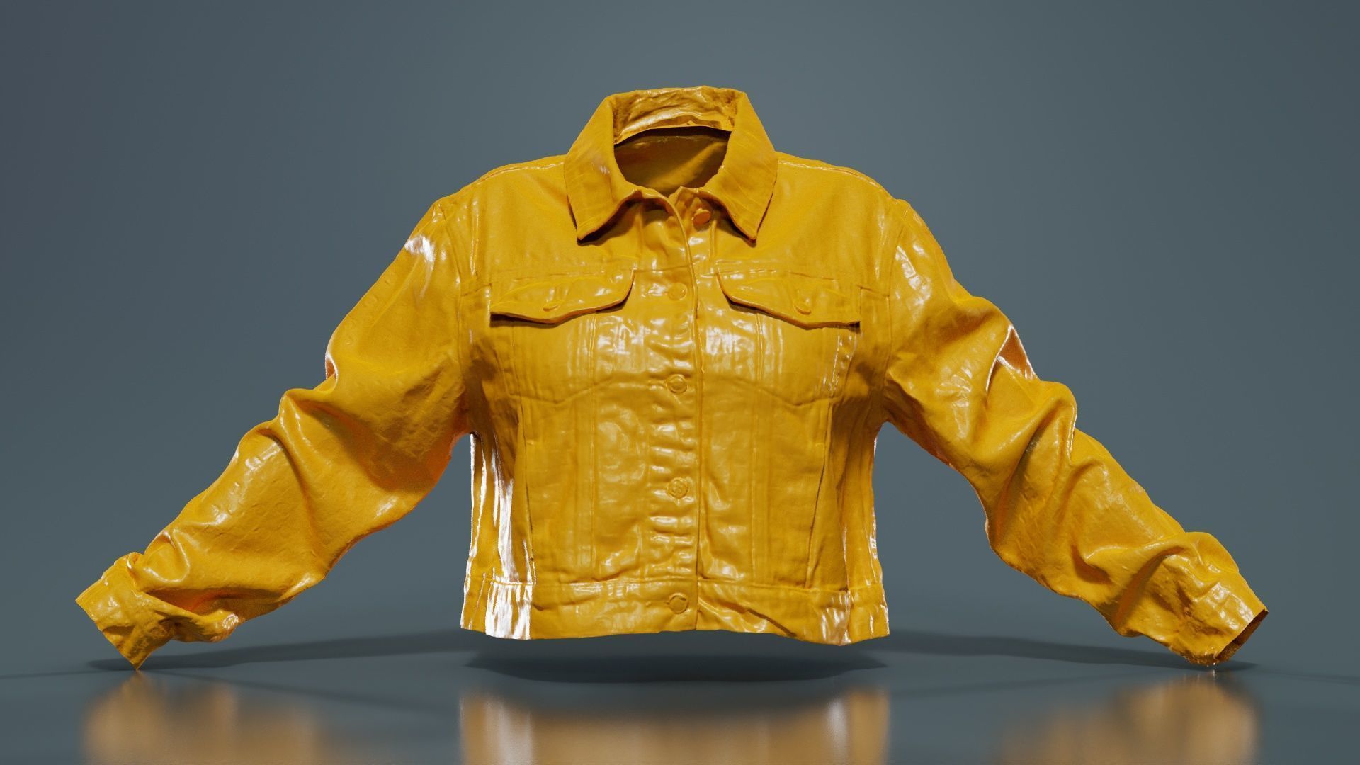 Grey Checkered Jacket Low-poly 3D model_12