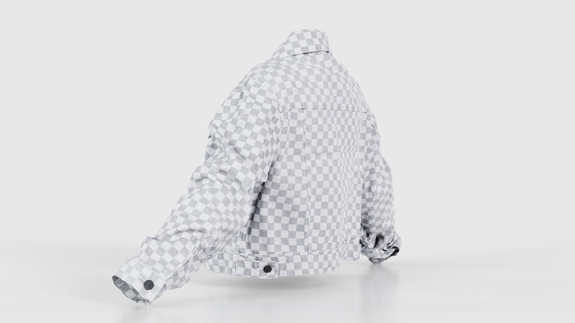 Grey Checkered Jacket Low-poly 3D model_23