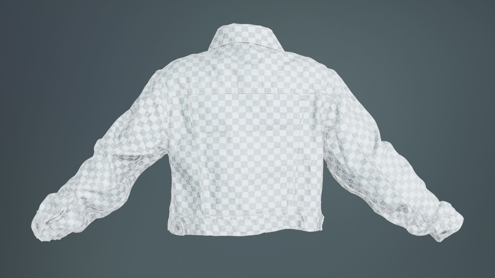 Grey Checkered Jacket Low-poly 3D model_10