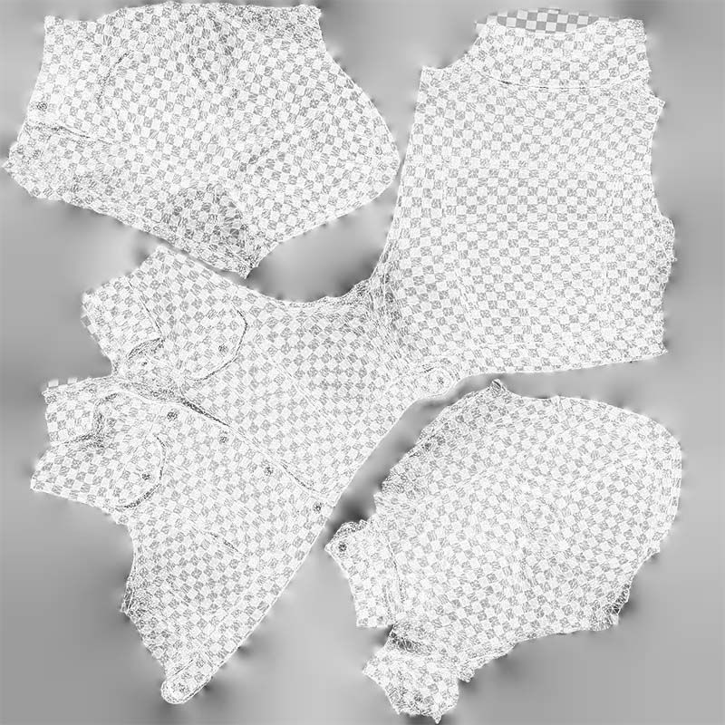 Grey Checkered Jacket Low-poly 3D model_14