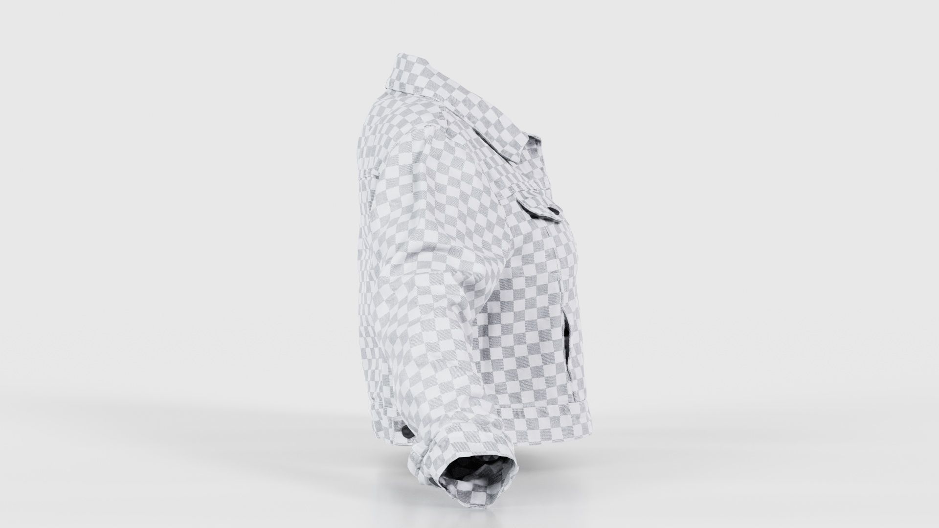 Grey Checkered Jacket Low-poly 3D model_18