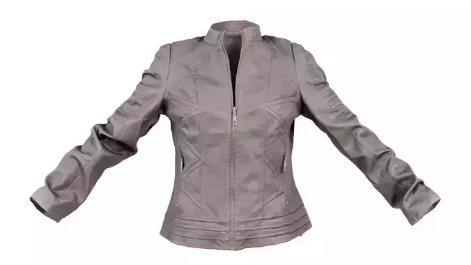 Grey Jacket Closed Zipper