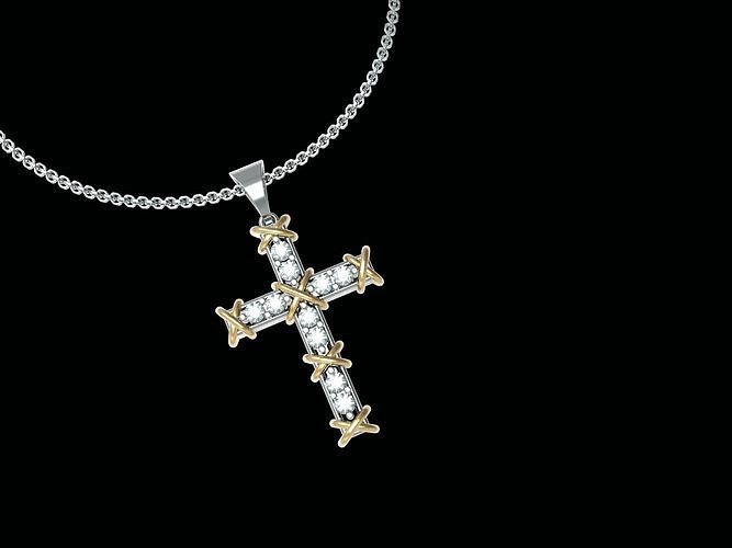 sixteen Cross Pendant 3D print model