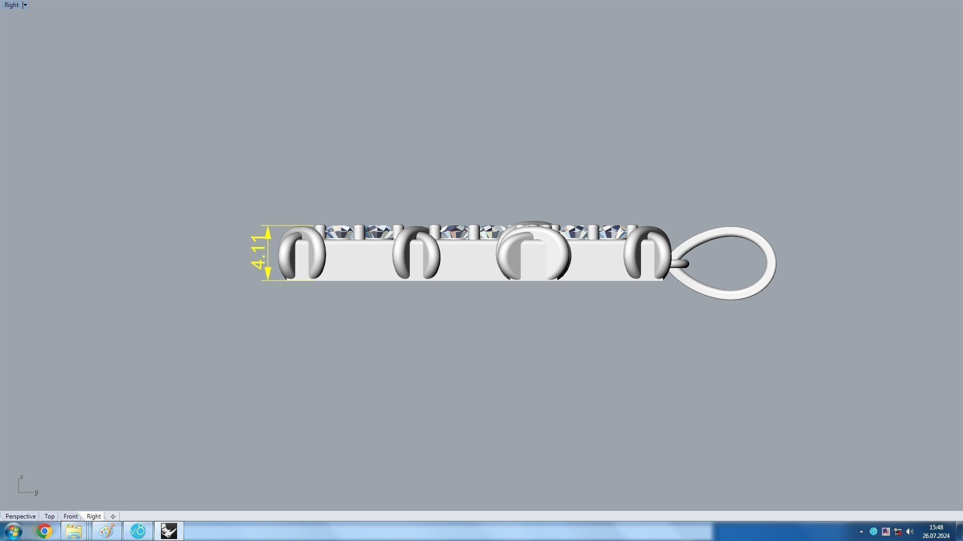 sixteen Cross Pendant 3D print model_3