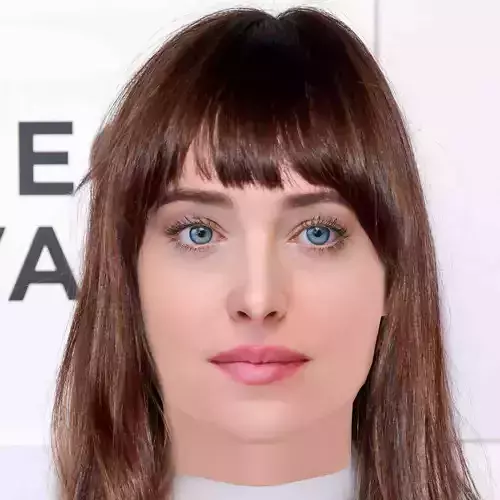 Dakota Johnson Head - No Hair - Low poly head for game 