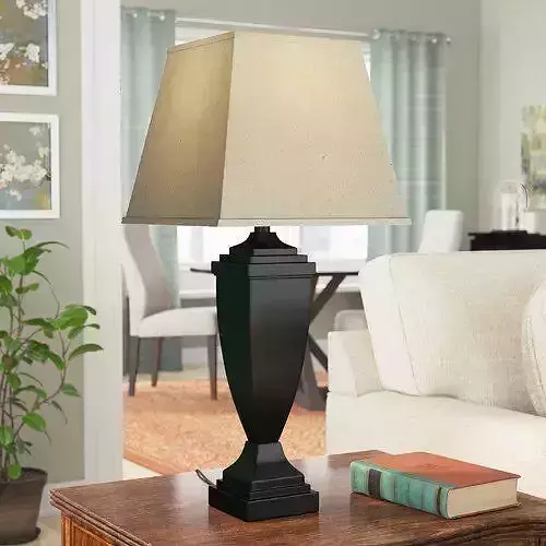 Pershore Dark Bronze Table Lamp Light Set 3D model