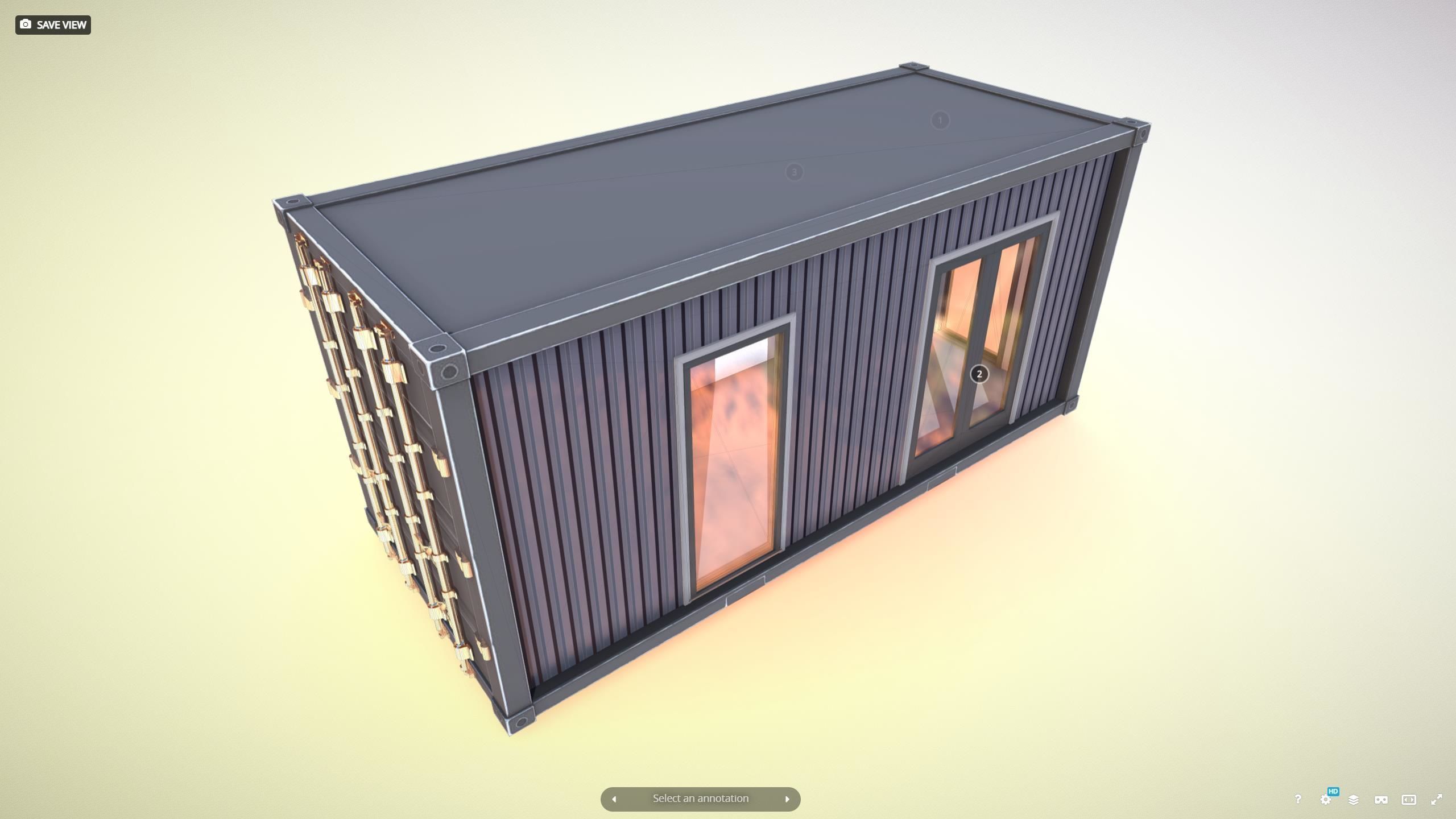 Archicad 24 Editable House Shipping Container UPD Low-poly 3D model_4