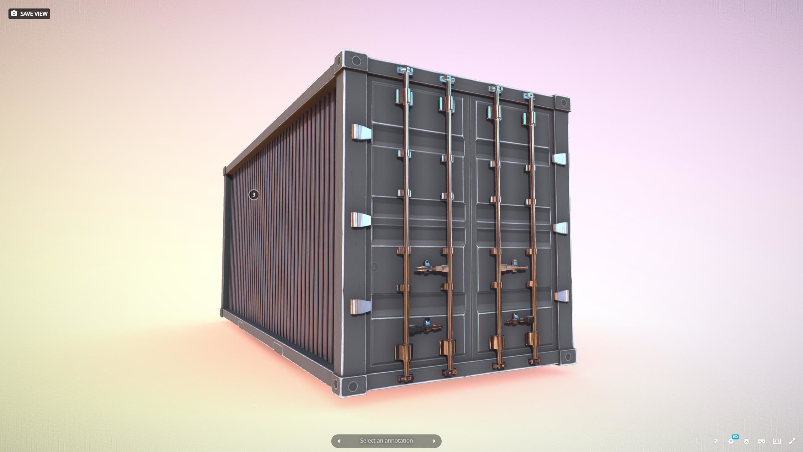 Archicad 24 Editable House Shipping Container UPD Low-poly 3D model_3
