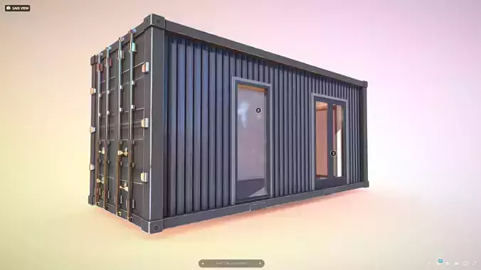 Archicad 24 Editable House Shipping Container UPD Low-poly 3D model
