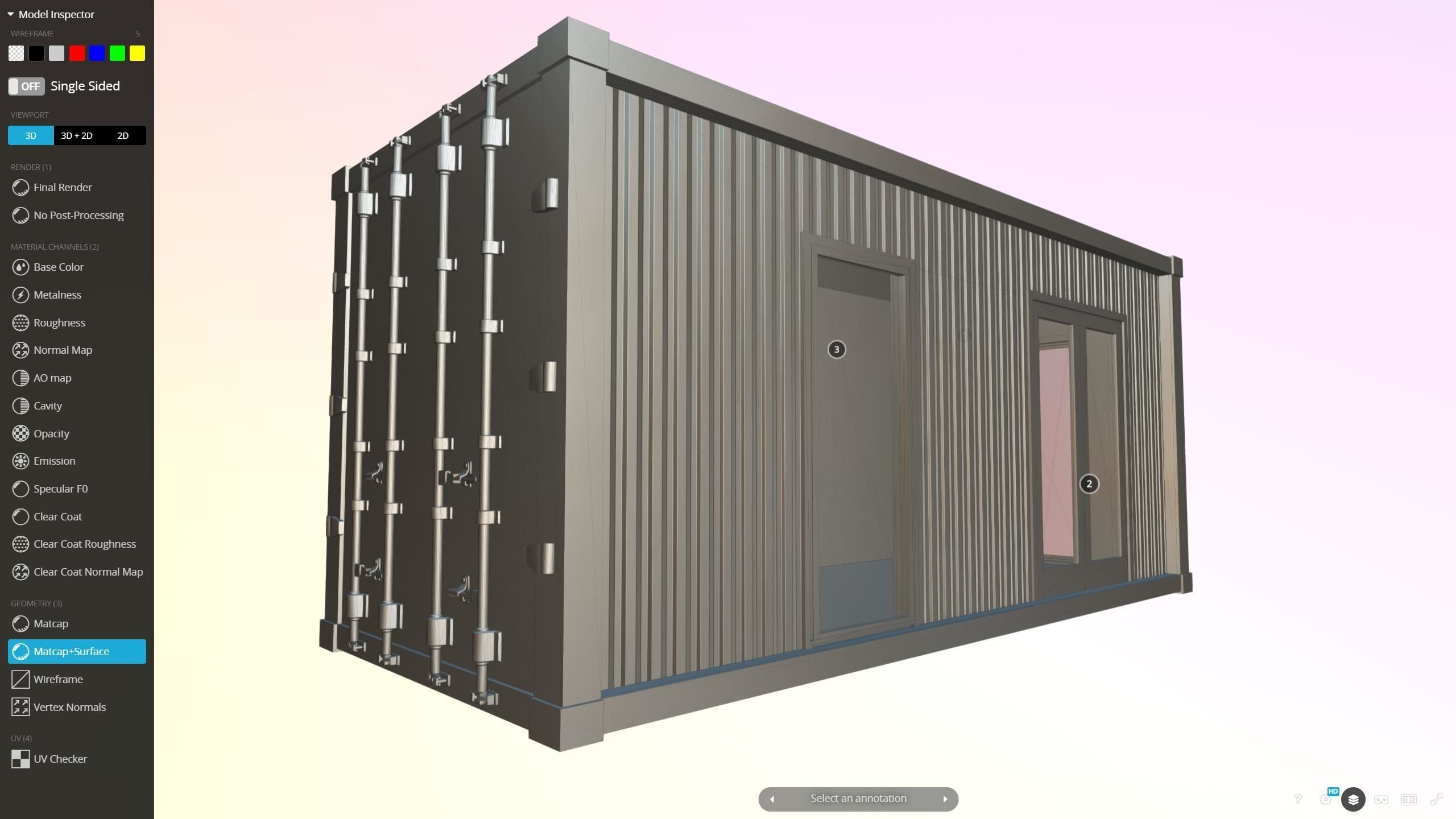 Archicad 24 Editable House Shipping Container UPD Low-poly 3D model_7